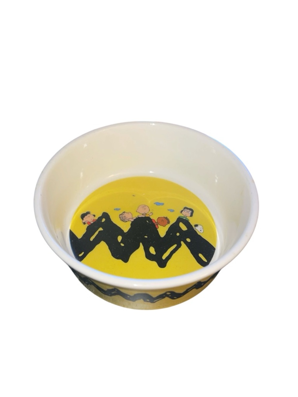 Peanuts Yellow Zigzag Bowl